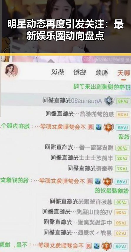 明星动态再度引发关注：最新娱乐圈动向盘点